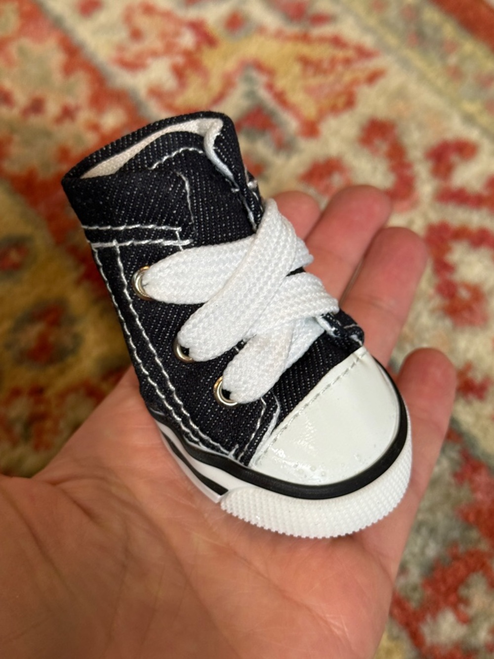 🐕 Black and White Dog Canvas High-Top Sneaker